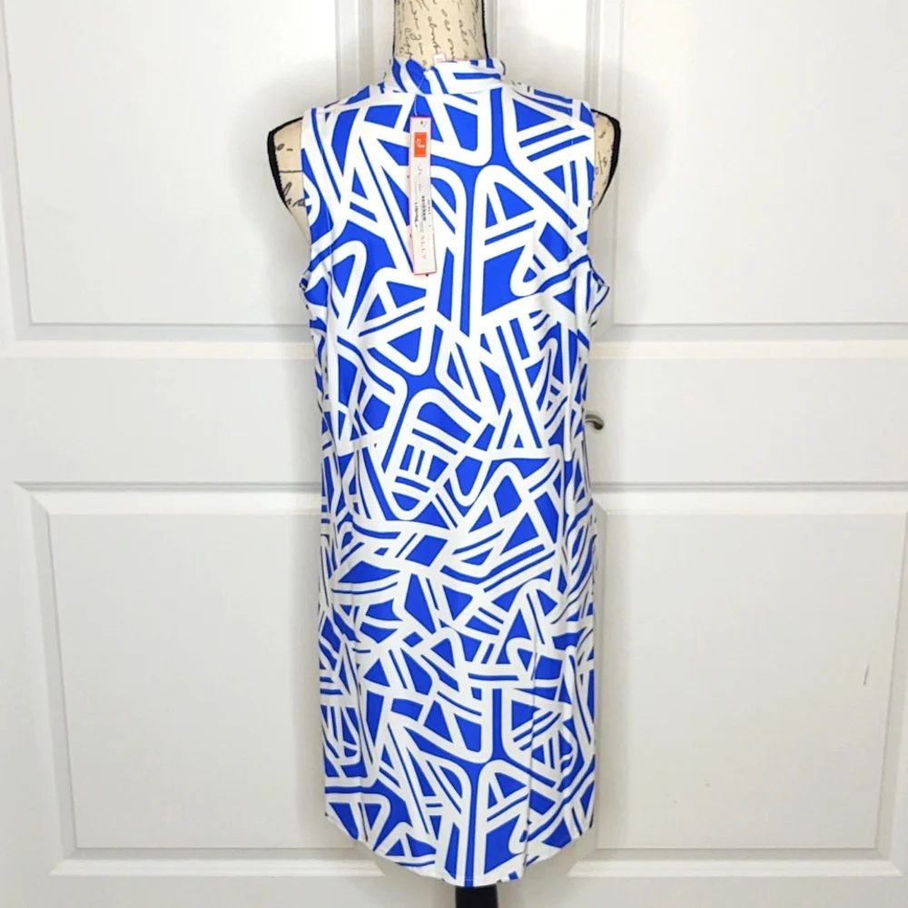 Jude Connally💙 🤍Willow Abstract Geo Cobalt Dress, size large 🆕 - Picture 4 of 8